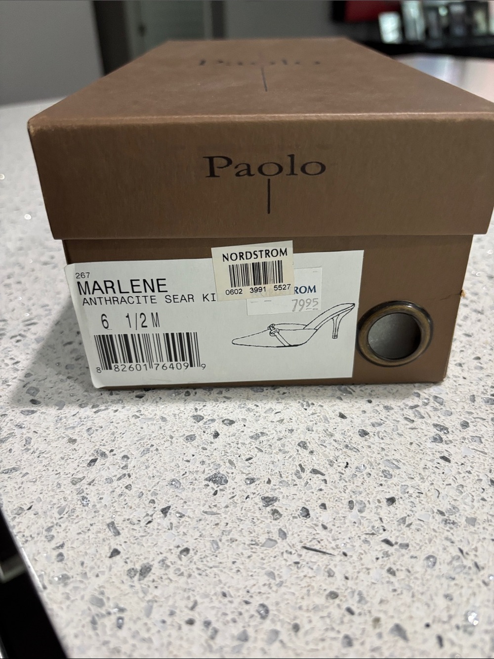 Lines Paolo Black Pointed Leather Mules with Metal Bit - Picture 5 of 5